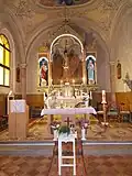 Blick auf den Altar der Kirche