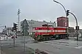 Bahnübergang Moorfleeter Straße, Sitz der Kaffeerösterei J. J. Darboven (Februar&nbsp;2009)