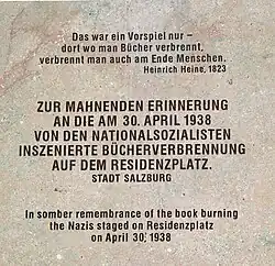 Gedenktafel