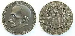 Vorder- und Rückseite der Bürgermeister-Stolten-Medaille