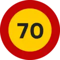 TR-301-70 Zul. Höchstgeschwindigkeit 70 km/h