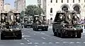 Osa-Luftabwehreinheiten während einer Parade