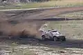 VW Race Touareg in Resten von Braunkohleflöz im Tagebau Profen
