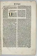 Seite aus der Biblia cum postillis Nicolai de Lyra