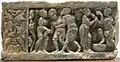 Bacchanalische Szene, Darstellung der Weinlese, Greco-Buddhistische Kunst aus Gandhara, 1.–2. Jh.
