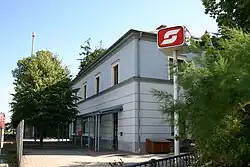 Pflatsch am Bahnhof Bad Sauerbrunn, August 2008