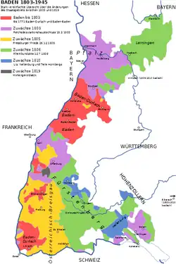 Gebietszuwachs 1802/1803 in violett