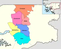 Lage des Sektors Contuboel in der Verwaltungsregion Bafatá