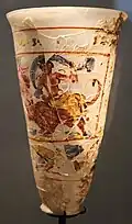 Kelch mit der Darstellung der Vergewaltigung Europas und Ganymeds, Teil des Schatzes von Bagram; 1. Jahrhundert n. Chr.; Guimet Museum (Paris)