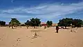 Das Touristikzentrum, vom Strand aus gesehen