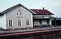 Der noch in Betrieb befindliche Bahnhof Ottenschlag in den 1980ern