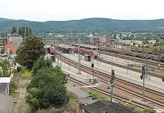 Blick auf den Bahnhof (2013)