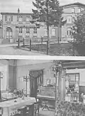 Bahnhof Voorde um 1930 mit Wartesaal I. und II.&nbsp;Klasse