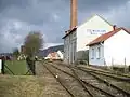 Blick über die Gleisanlagen im Bahnhof Weenzen