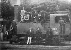 Lokomotive 1803 (Serie 32d) der Südbahn-Gesellschaft.[19]