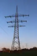 Bei Mühlacker, die ehem. Bahnstromleitung nach Karlsruhe ist demontiert