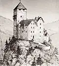 1840 mit Laube am Turm