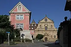 Barocke Ostfassade mit Bibliotheksflügel (links), 2014