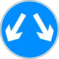 Vorgeschriebene Fahrtrichtung – links und rechts vorbei