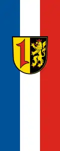 Bannerflagge mit aufgelegtem Wappen