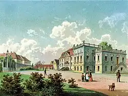 Herrenhaus der Domäne Barby, nach 1868, Sammlung Alexander Duncker (nicht identisch mit dem Schloss)