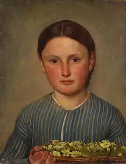 Barthélemy Menn: Mädchen mit Blumen, um 1845–1860, Inventarnummer GKS648, Depositum im Kunsthaus Zürich[33]