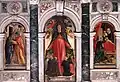 Triptychon von Santa Maria Formosa (Schutzmantelmadonna), Tempera auf Holz, 1473 (Marmordekor später), Santa Maria Formosa, Venedig