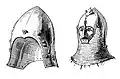 Beckenhaube (14. Jh.) mit abnehmbarem Naseneisen