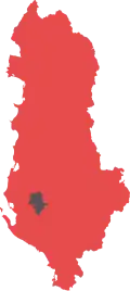 Lage der Gemeinde Mallakastra