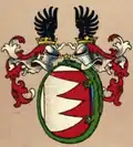 Spätere Variante des Familienwappens der Báthory de Somlyó et Ecsed