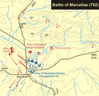 Karte der Schlacht von Marcellae