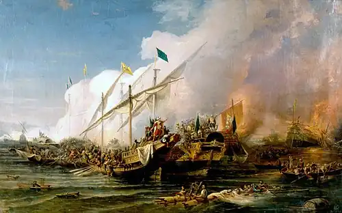 Seeschlacht von Prevesa, Historisierende Darstellung aus dem Jahr 1866 durch Osman Nuri Pasha and Hovhannes Umed Behzad