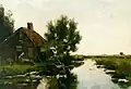 Polderlandschaft mit Bäuerin