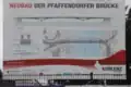 Baustellenschild vom Bauprojekt Pfaffendorfer Brücke / Koblenz, 2025