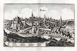 Bautzen um 1650 aus der Topographia Germaniae