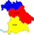 Die 3 Gruppen der Landesliga von 1963 bis 2012