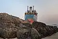 Das mit Seilen stabilisierte Heck des Schiffes, 2023