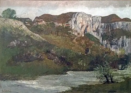 Gustave Courbet, Die Felsen von Ornans (1869).