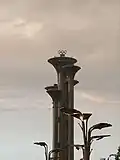 Turm mit Olympischen Ringen