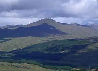 Der Ben Challum von Süden, oberhalb von Crianlarich