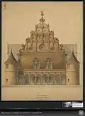 Neues Lusthaus Stuttgart, Giebelseite
