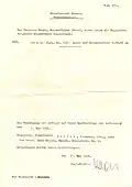 Bekanntmachung der Übernahme des Ackergrundstücks durch das Deutsche Reich
