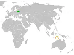Lage von Belarus und Osttimor