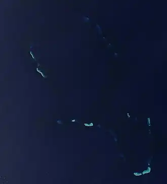 Das Atoll Bellona aus dem Weltall
