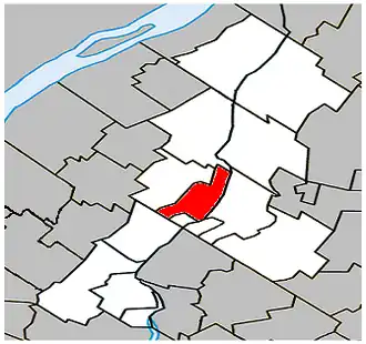 Lage in der MRC La Vallée-du-Richelieu