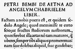 Originalschnitt der Bembo mit langen Oberlängen