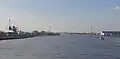 Blick von der Baanhoekbrücke zur Merwedebrücke, 2011