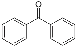 Strukturformel von Benzophenon