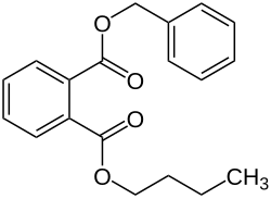Strukturformel von Benzylbutylphthalat