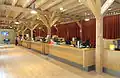 Eingang des Museums in Form einer Schalterhalle mit Reisezentrum der Rhätischen Bahn und Bergün-Filisur Tourismus, 2012